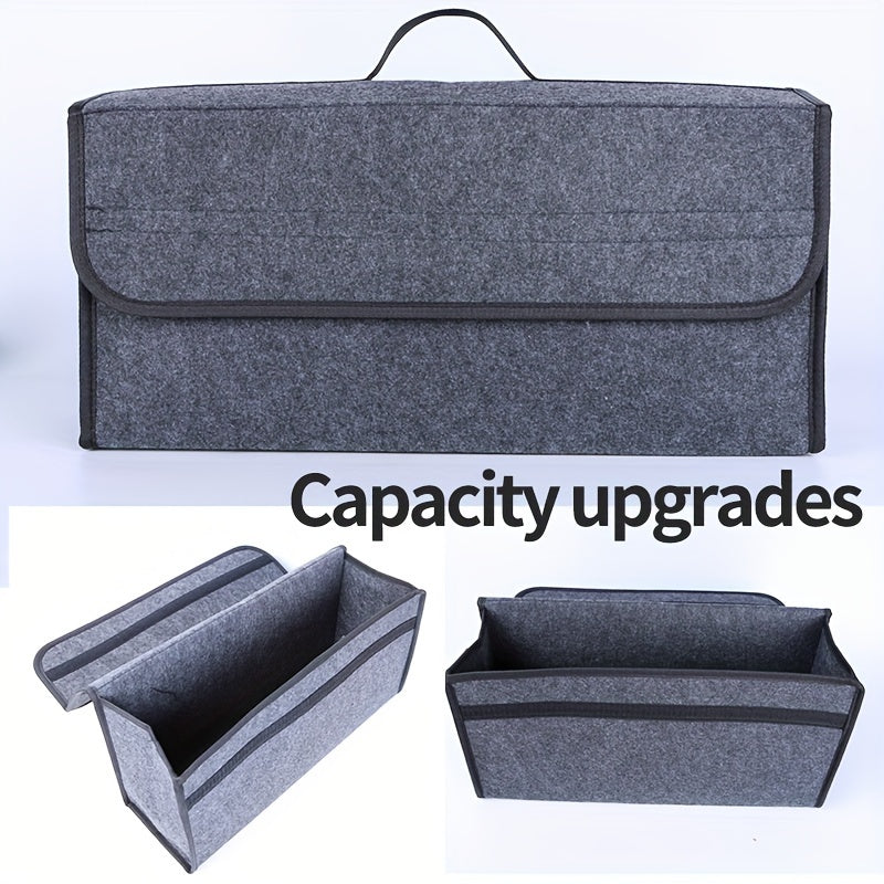 Органайзер для багажника автомобиля, складная коробка для хранения из войлочной ткани, с несколькими отделениями