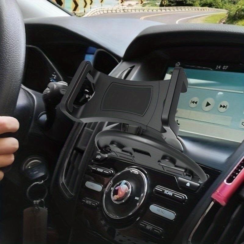 Universal Car Cell Phone Holder Mount for CD Slot Silicone Pad 360° Rotation