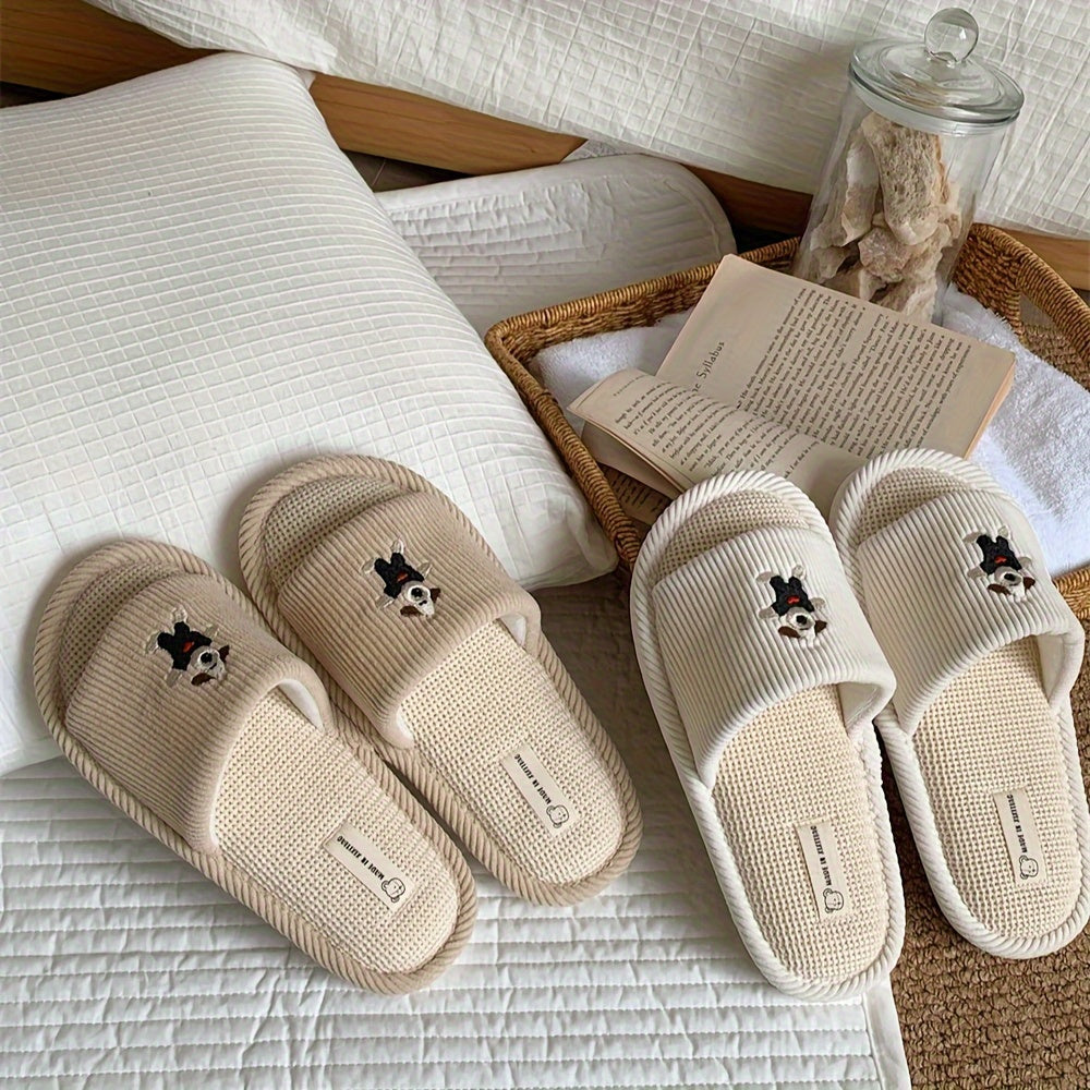 Uniseks peluş multfilmli yotoq xonasi ichki poyabzal yumshoq tagi sirpanmaydigan qulay oyoq kiyim