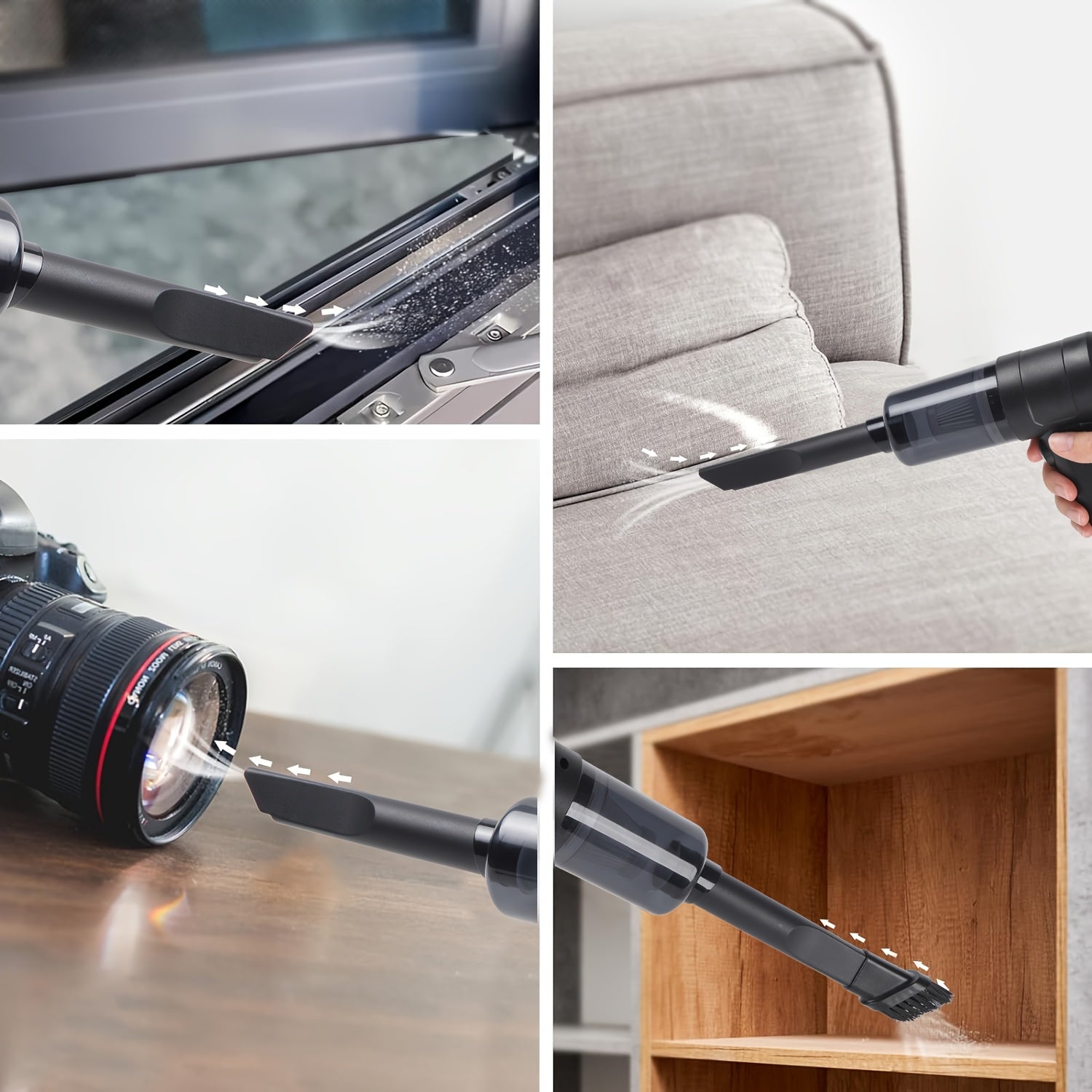 Wireless Portable Vacuum Cleaner with 3-in-1 Nozzle for Home Car Pet Grooming