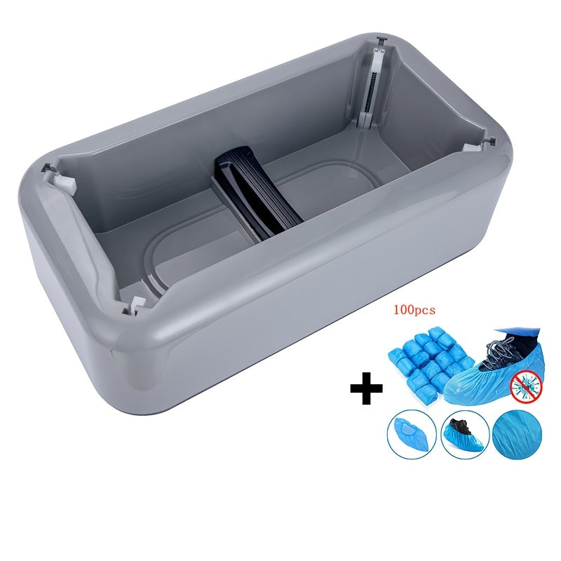 Automatic Shoe Cover Dispenser Plastic Carbon Fiber ABS Steel Frame Gold Finish