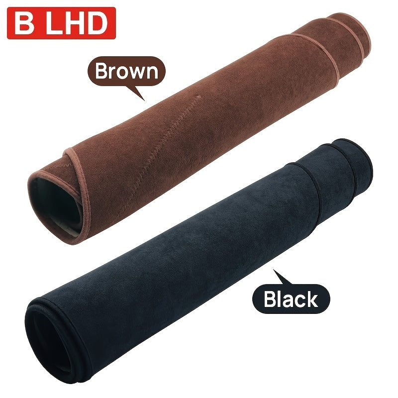 Dashboard Cover for Car - Polyester, UV Protection, Non-Slip, Black with Red Stitching