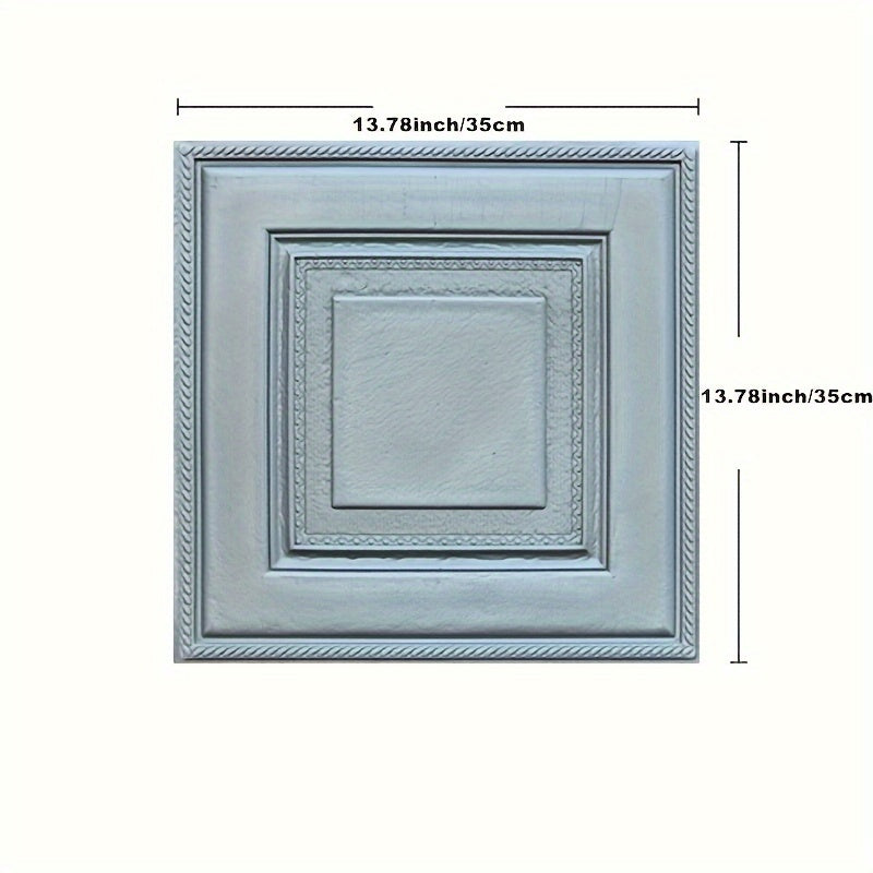 Self-Adhesive 3D Wall Stickers Set for Living Room Decoration and Wall Protection 35x35cm