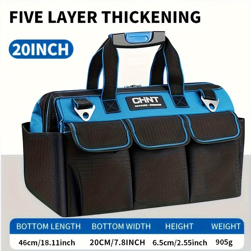 Waterproof Black Fabric Electrician's Tool Bag Waist Pack for Woodworking and Screwdriver Kit