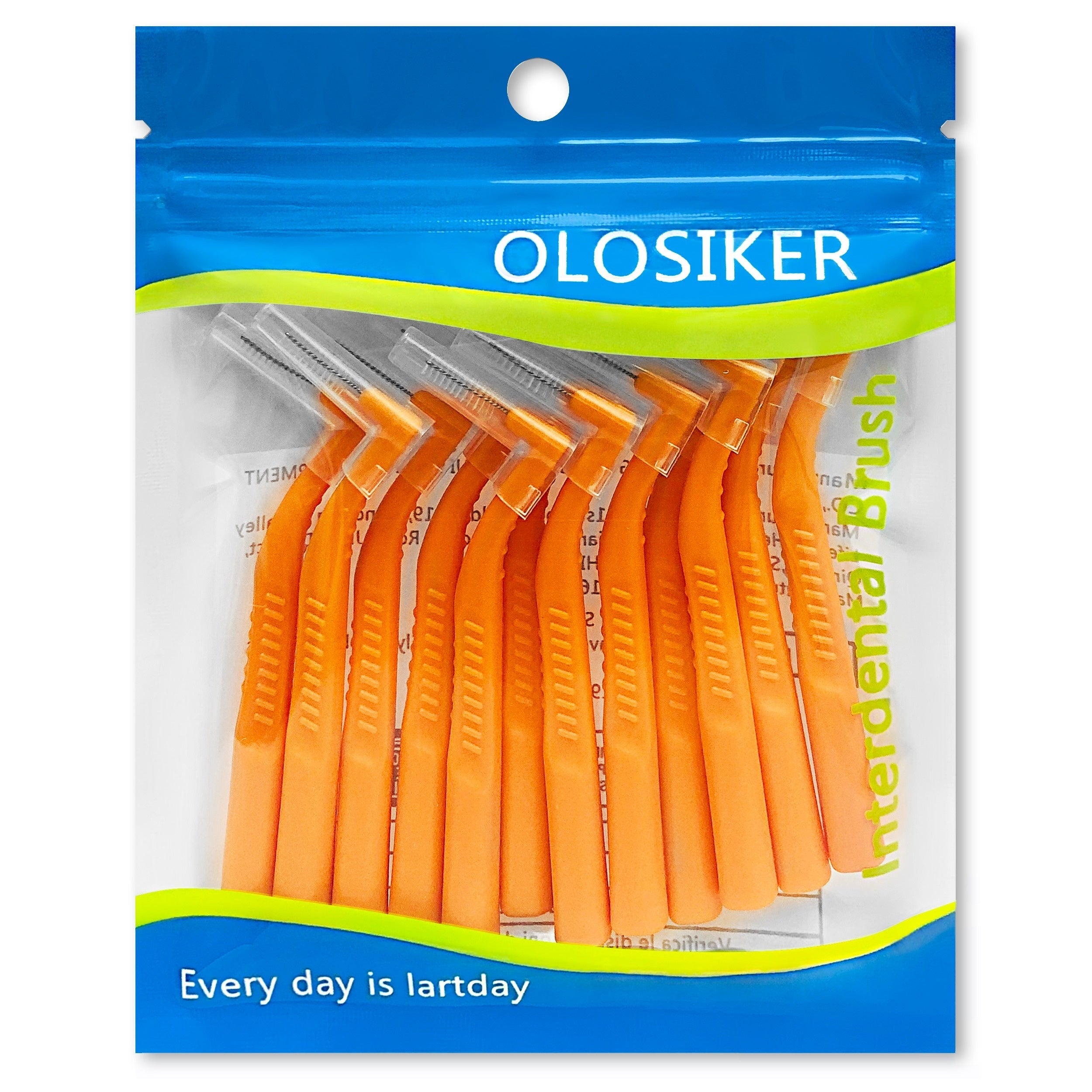 12 dona L-shaklidagi interdental cho'tka to'plami ortodontik va tishlarni tozalash uchun