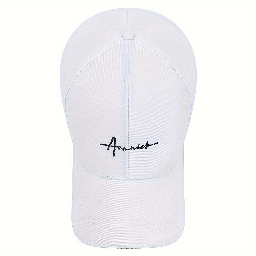 Unisex Cotton Embroidered Baseball Cap Adjustable Sun Protection Lightweight Hip-Hop Style