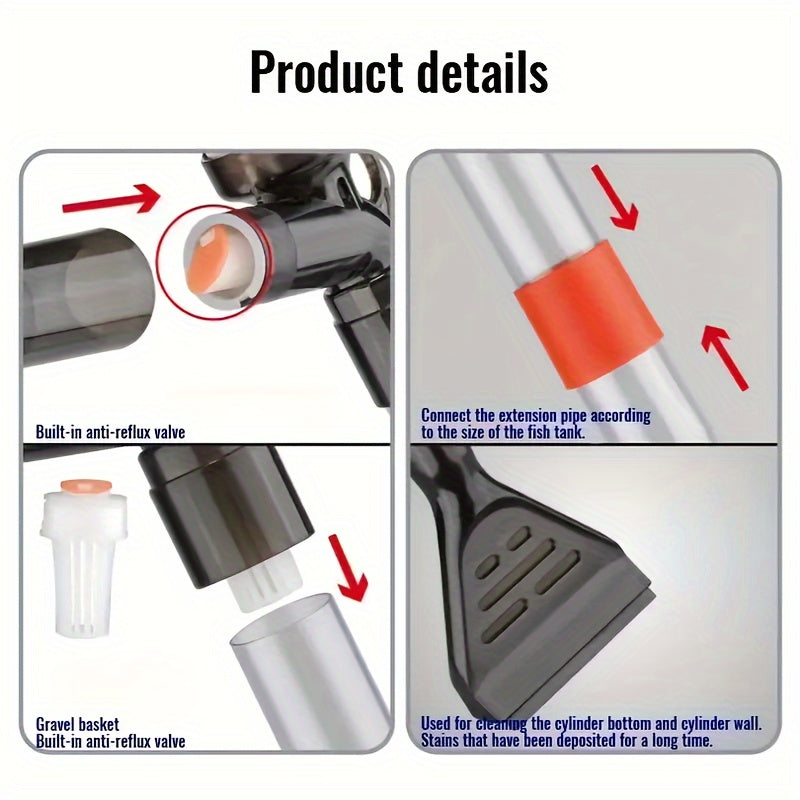 Multi-Functional Aquarium Water Change Tool Set for Maintenance and Cleaning