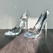 Women's Clear Acrylic High Heel Pumps for Wedding and Decor