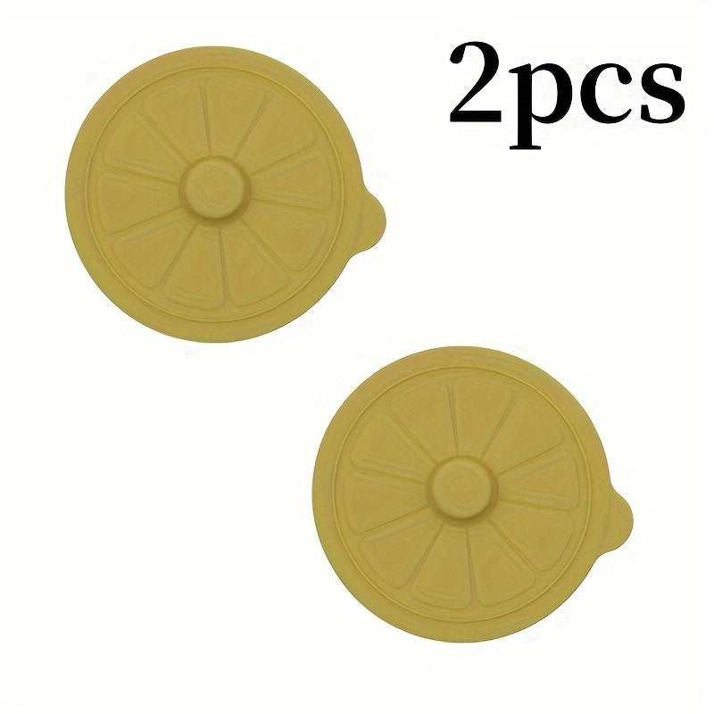 Lemon Shaped Silicone Cup Lids 9.5cm Reusable Food Grade Fits Mugs Water Cups