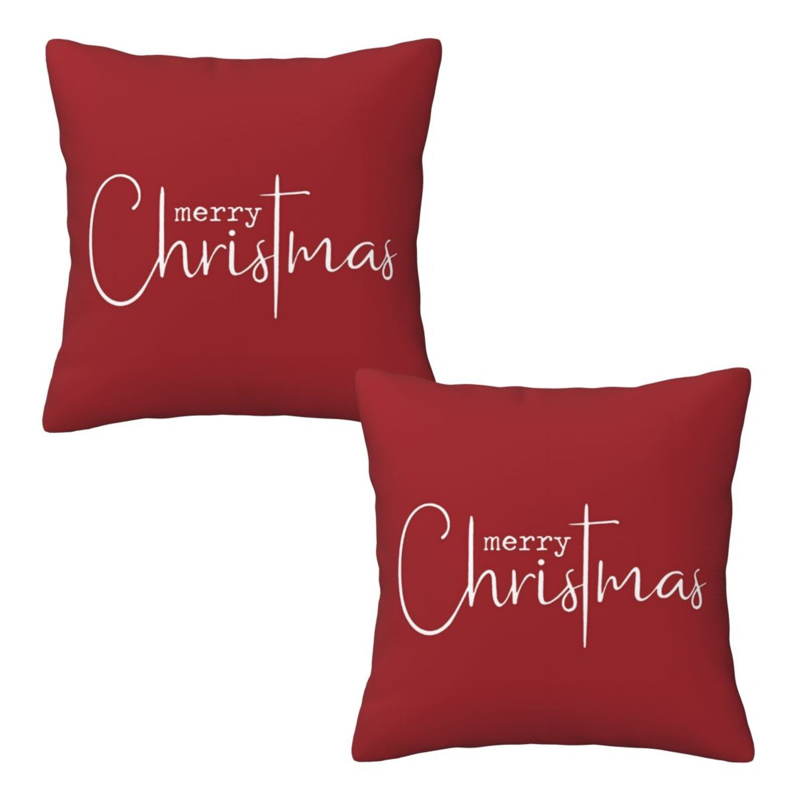Christmas Themed Pillow Covers Set of 2 45x45cm Decorative Cushion Covers for Living Room and Bedroom