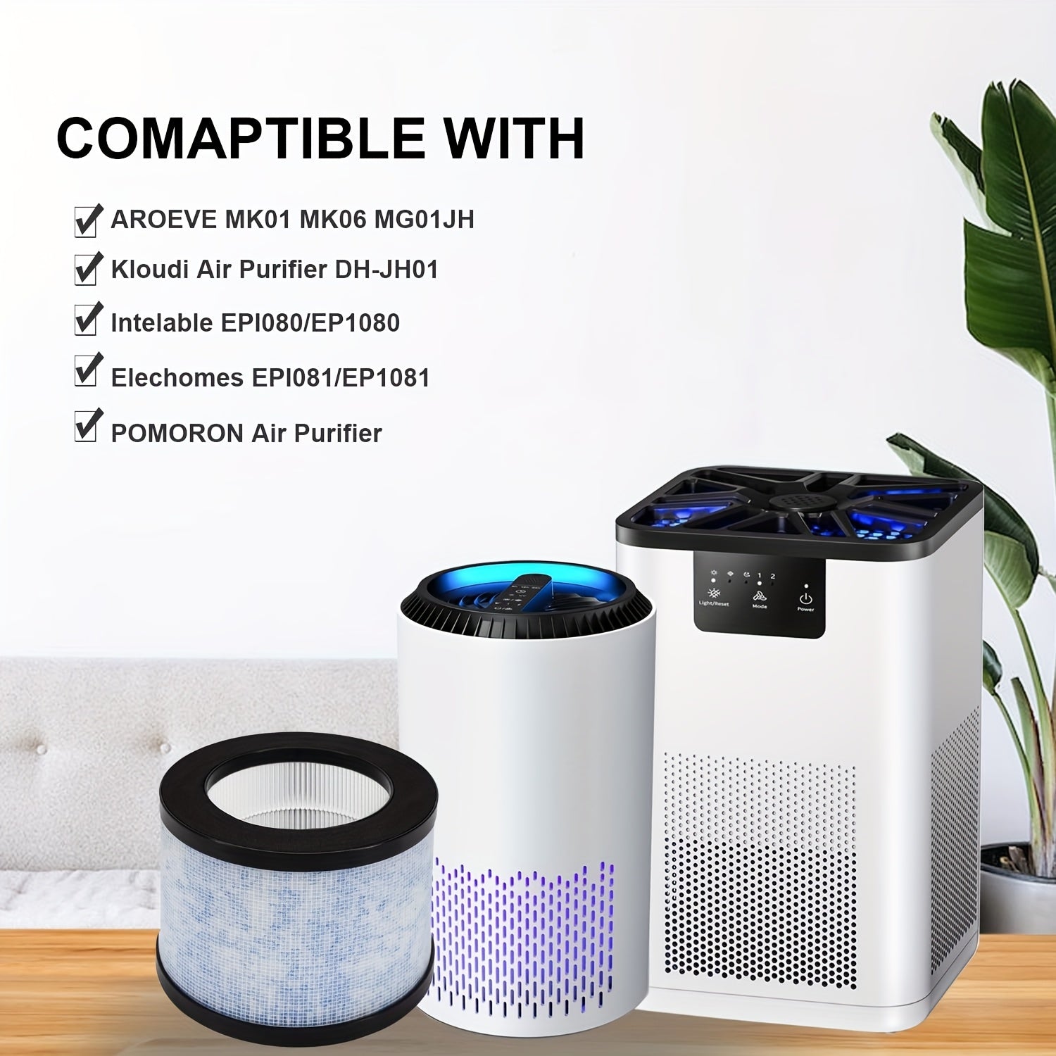 HEPA Replacement Filter for Air Purifiers High-Efficiency Particulate Air Filter