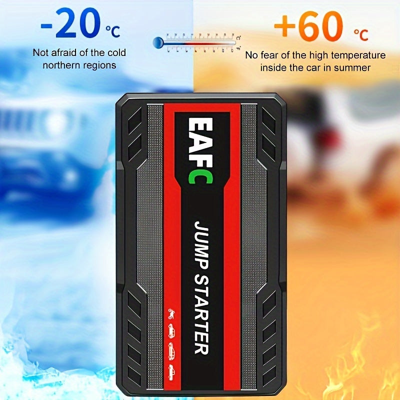 Portable Car Jump Starter with LED Light Supports Gasoline Cars Up to 3.0L