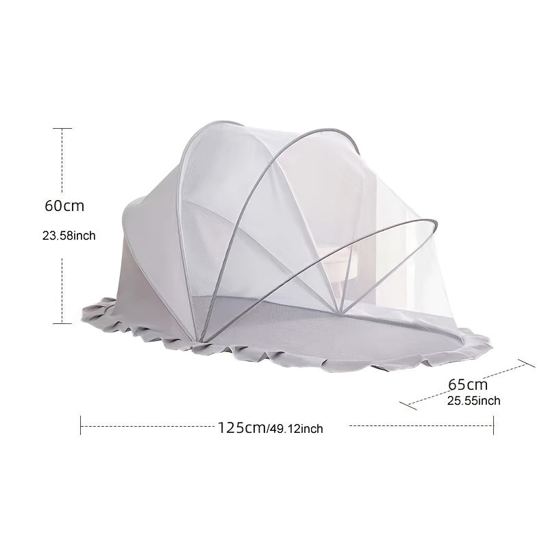 Baby Mosquito Net with Built-In Light for Cribs and Playmats, Wind and Insect Resistant