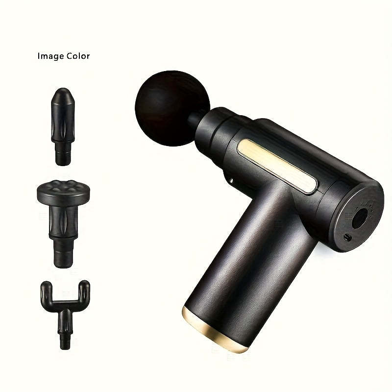 USB orqali zaryadlanadigan mini tugma massaj quroli, chuqur to'qima va mushaklarni bo'shatuvchi bir nechta qo'shimchalar bilan. Fitness ixlosmandlari va sport tiklanishi uchun ideal, zamonaviy dizayni bilan.