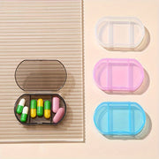 Mini Portable 3-Compartment Pill Case Travel-Friendly Transparent Organizer