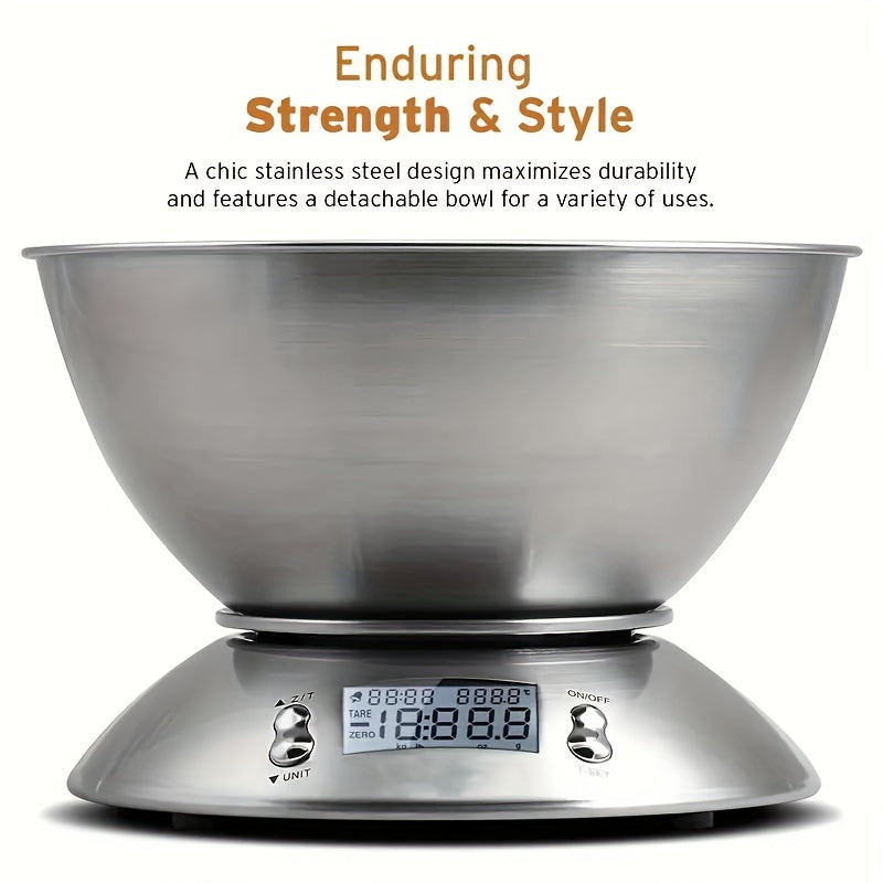 Digital Kitchen Scale 5kg Stainless Steel Food Scale for Baking Cooking