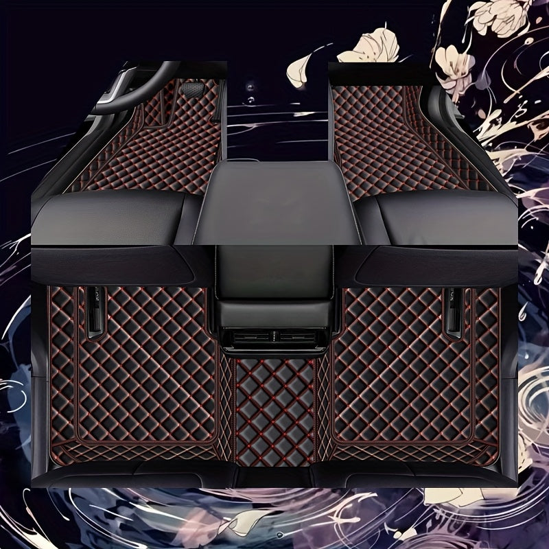 All-Weather Car Floor Mat PU Leather Durable Dirt-Resistant Fit for Sedan