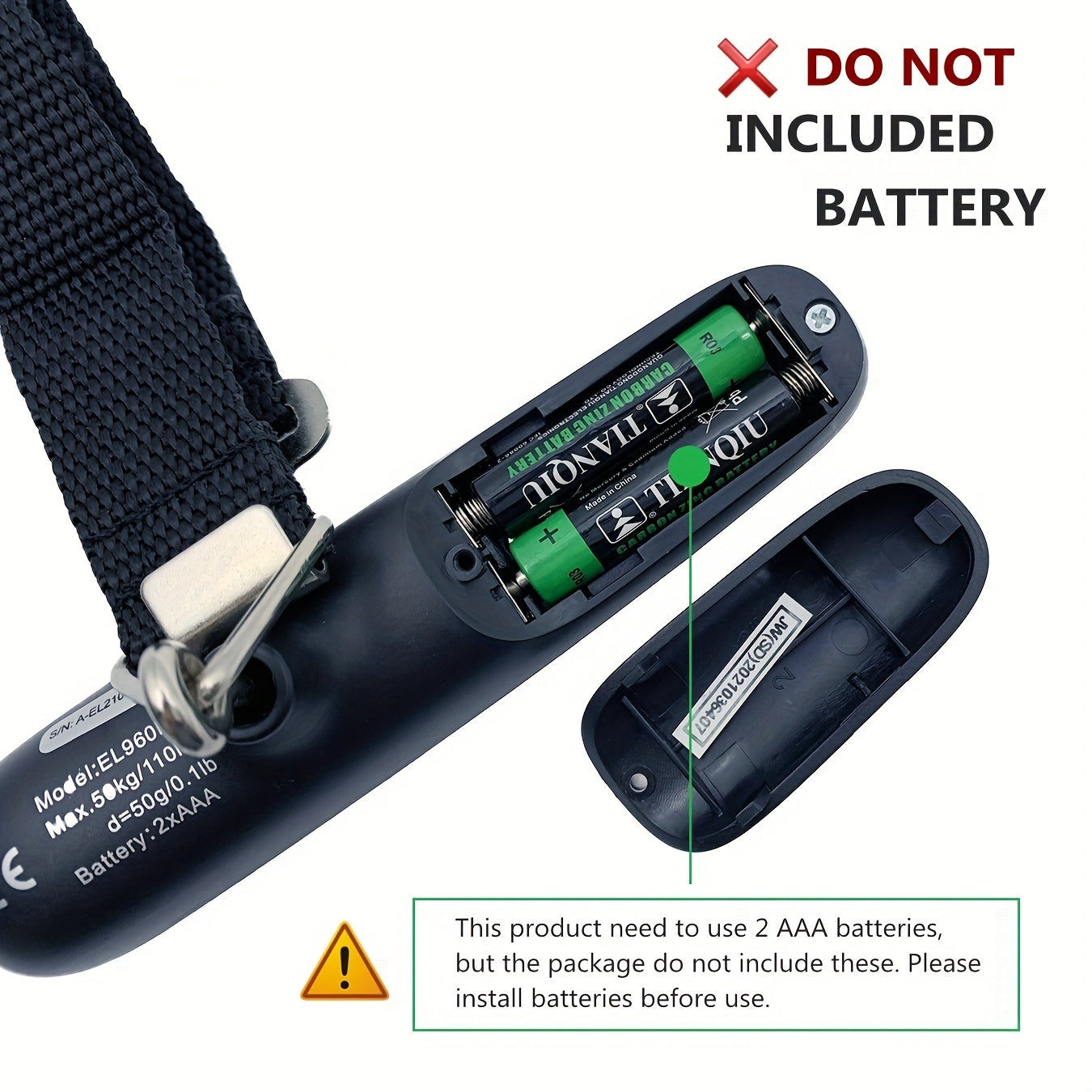 Цифровые весы для багажа с грузоподъемностью 110 фунтов и подсветкой LCD, портативный инструмент для взвешивания багажа во время путешествий