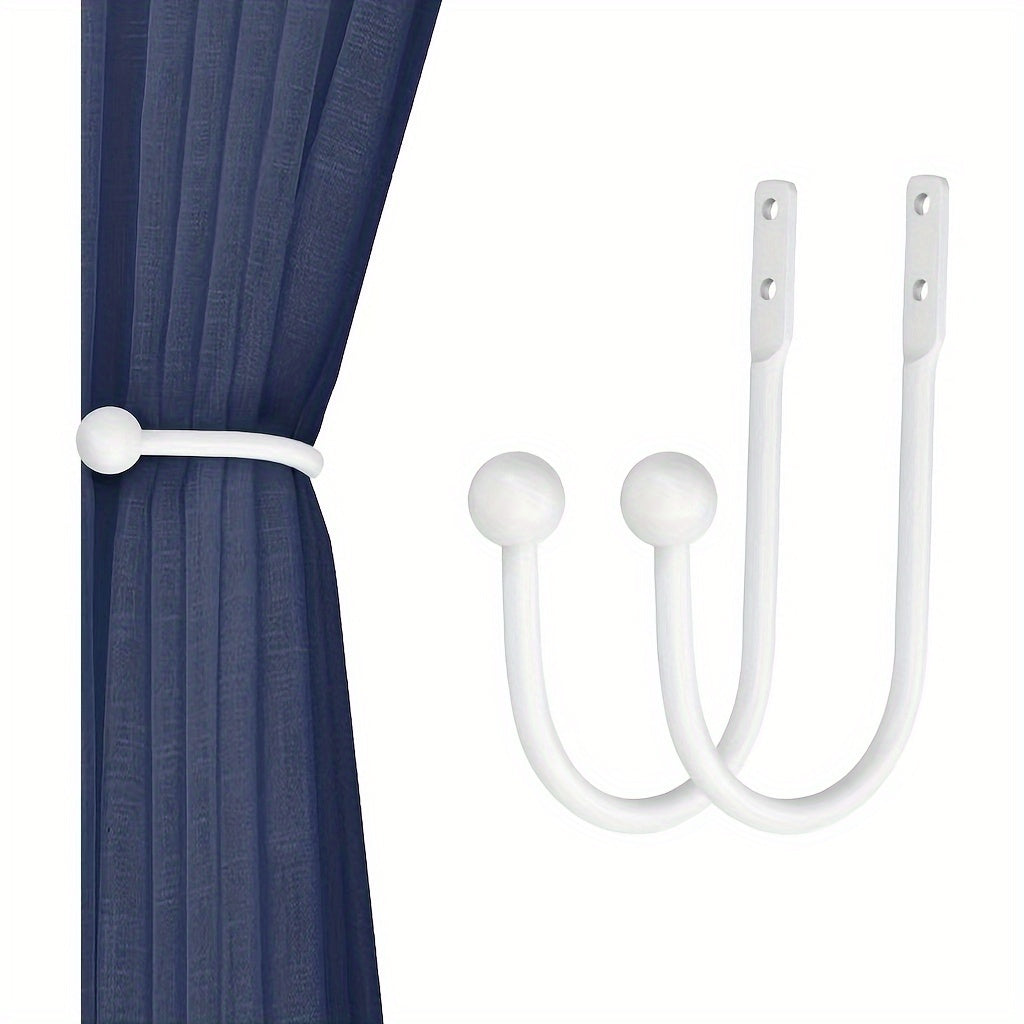 Retro Style Simple Fixed Curtain Tiebacks Set of Two