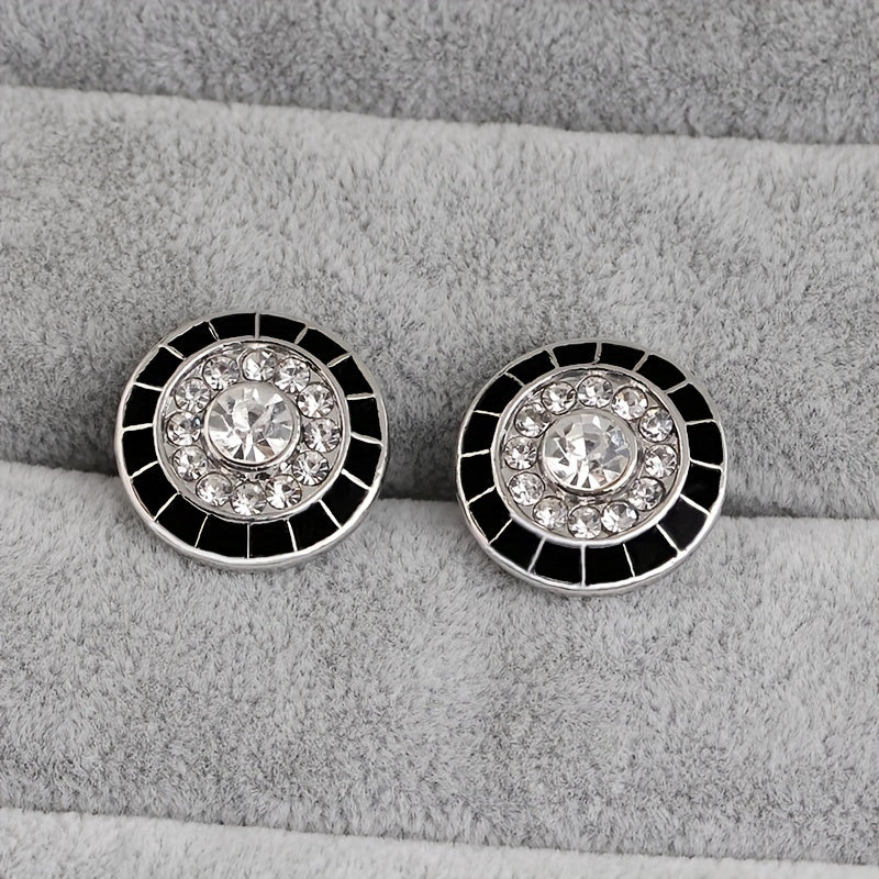 Men's Cufflinks French Alloy Artificial Diamond Inlay Business Attire