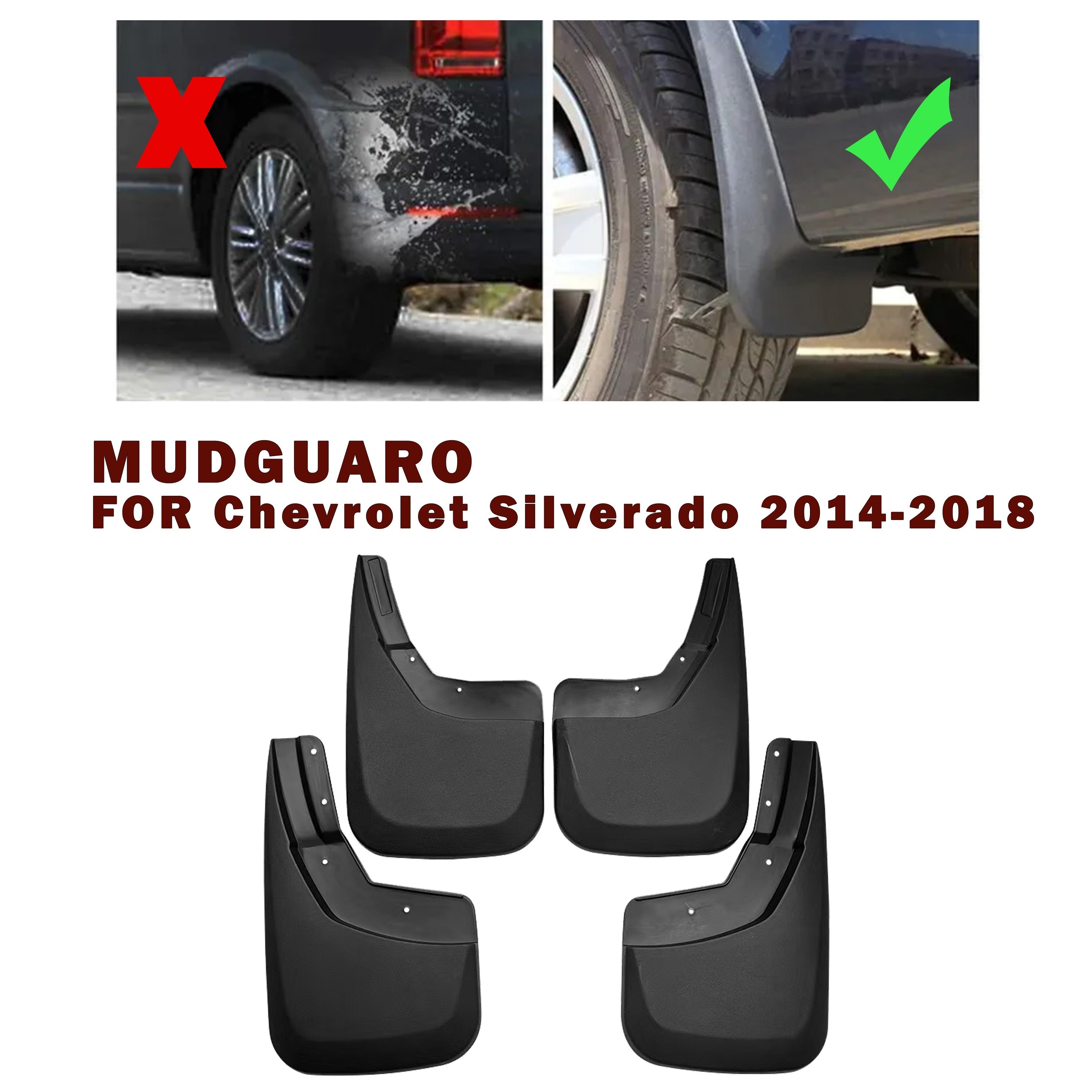 4Pcs Avtomobil fender himoyachilari to'liq to'plam bardoshli loy qum shina himoyachilari