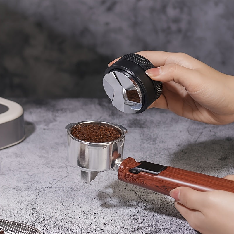 Aluminum Alloy Espresso Tamper Barista Coffee Distribution Tool Adjustable Depth