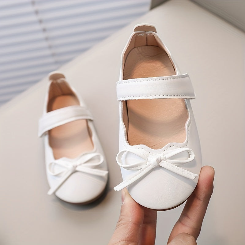 Kichkina qizlar uchun Mary Jane poyabzali, bog'lamli bog'lam, tekis oyoq, sirpanchiq bo'lmagan, barcha mavsumlar uchun PU poyabzali