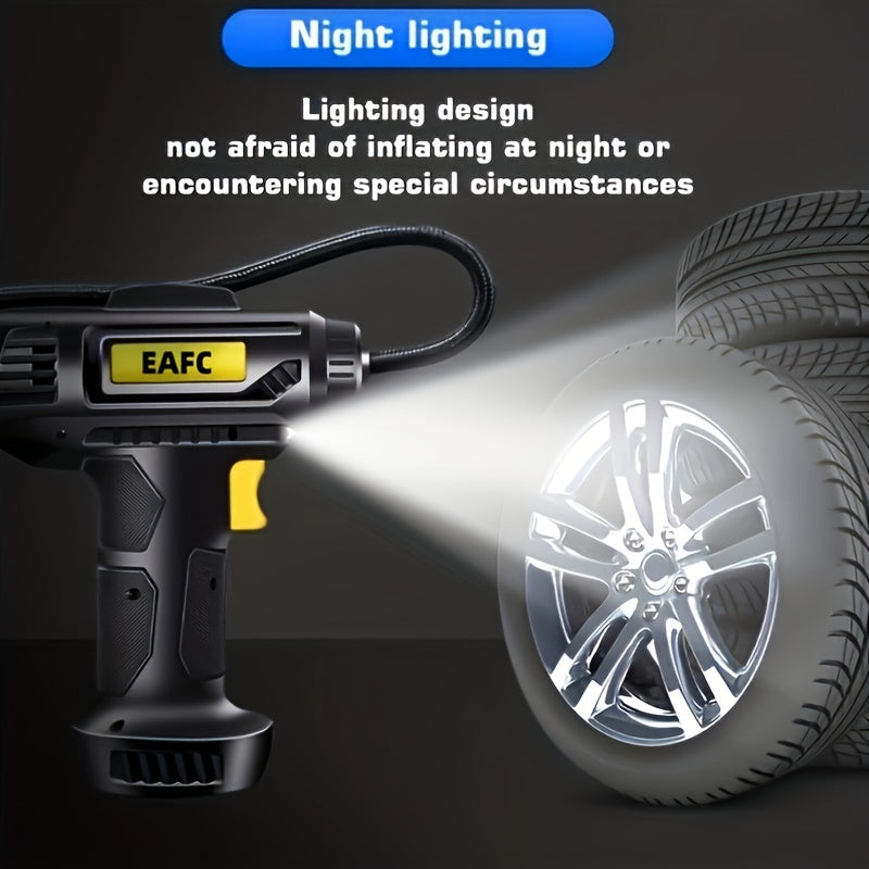 Portable Car Air Compressor Wireless Tire Inflator with LED Light 120W