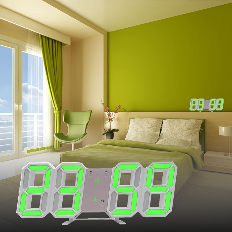 Digital Clock 3D LED Desk Clock for Bedroom Home Decor