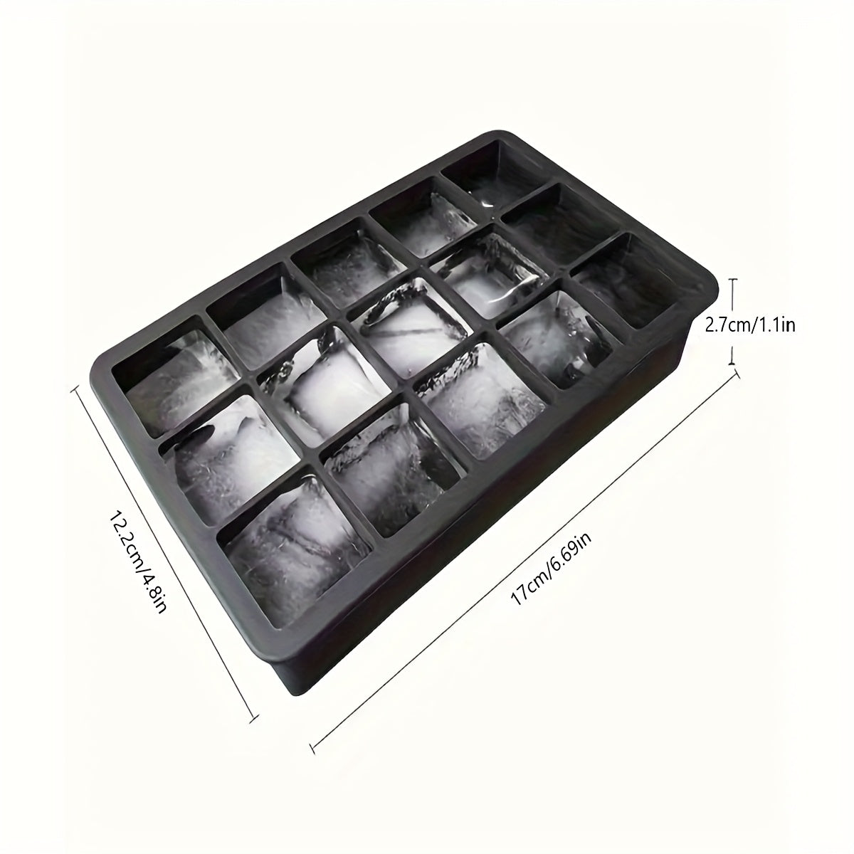Silicone muz kubi shakli 1/2/4 dona kvadrat muz shakli ichimliklar, sharbatlar va sovuq ichimliklar uchun