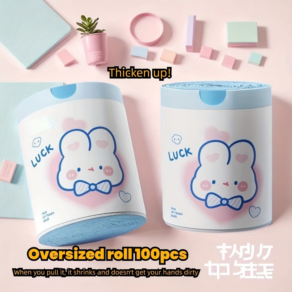 Paquete de 50 bolsas de basura con cordón, a prueba de fugas, de polietileno de alta densidad (HDPE), para eliminación de residuos