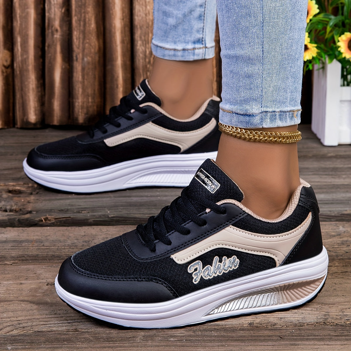 Women’s Breathable Mesh Casual Sneakers with Pink and White Design