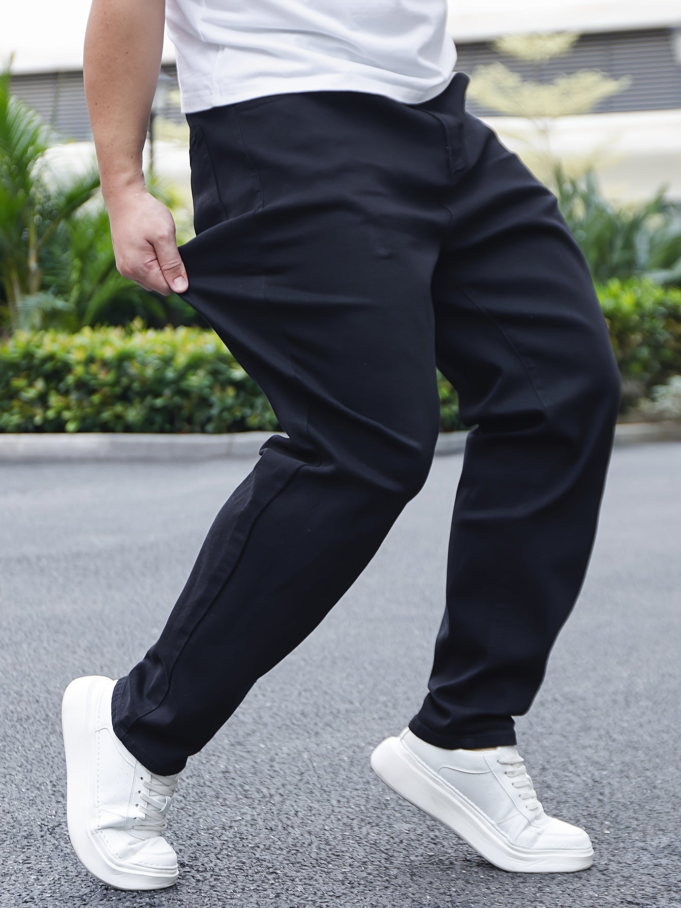 Men's Cotton Jeans Loose Fit with Pockets Medium Stretch All-Season