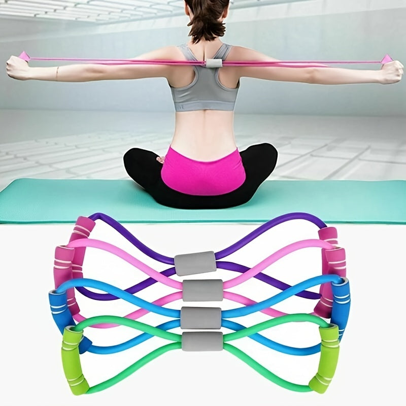 Resistance Bands Set for Home Workout and Strength Training with Figure 8 Resistance Bands and Yoga Stretch Bands