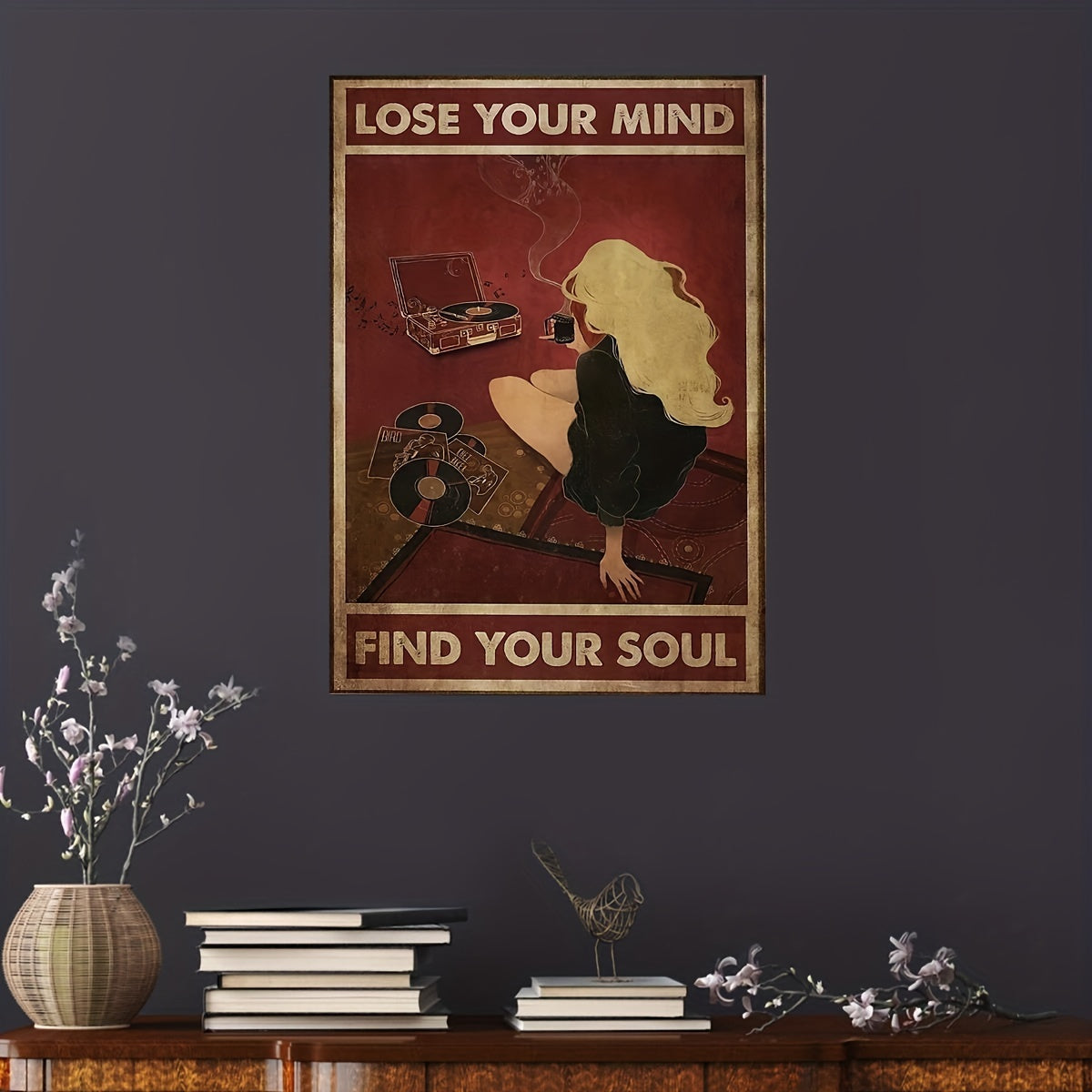 Vintage Music Canvas Wall Art for Living Room Bedroom Office Decor Animal Fish Print