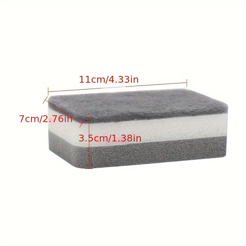 Multifunctional Cleaning Sponges with Double-Sided Scouring Pads, Durable and Non-Scratch