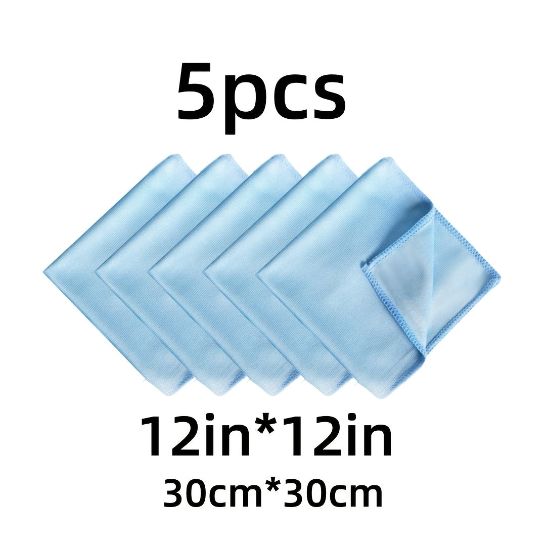 Mikrofiber shisha tozalash mato to'plami, 5 yoki 10 dona, derazalar, oynalar, ekranlar uchun