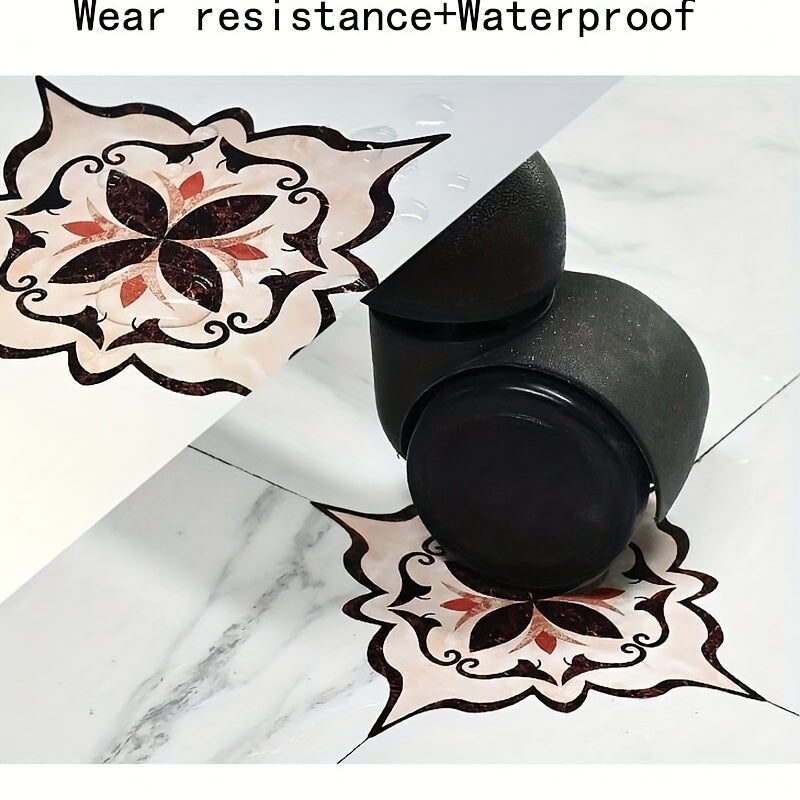 Ceramic Tile Stickers Set of 36 Floor PVC Tiles Wear-Resistant Durable