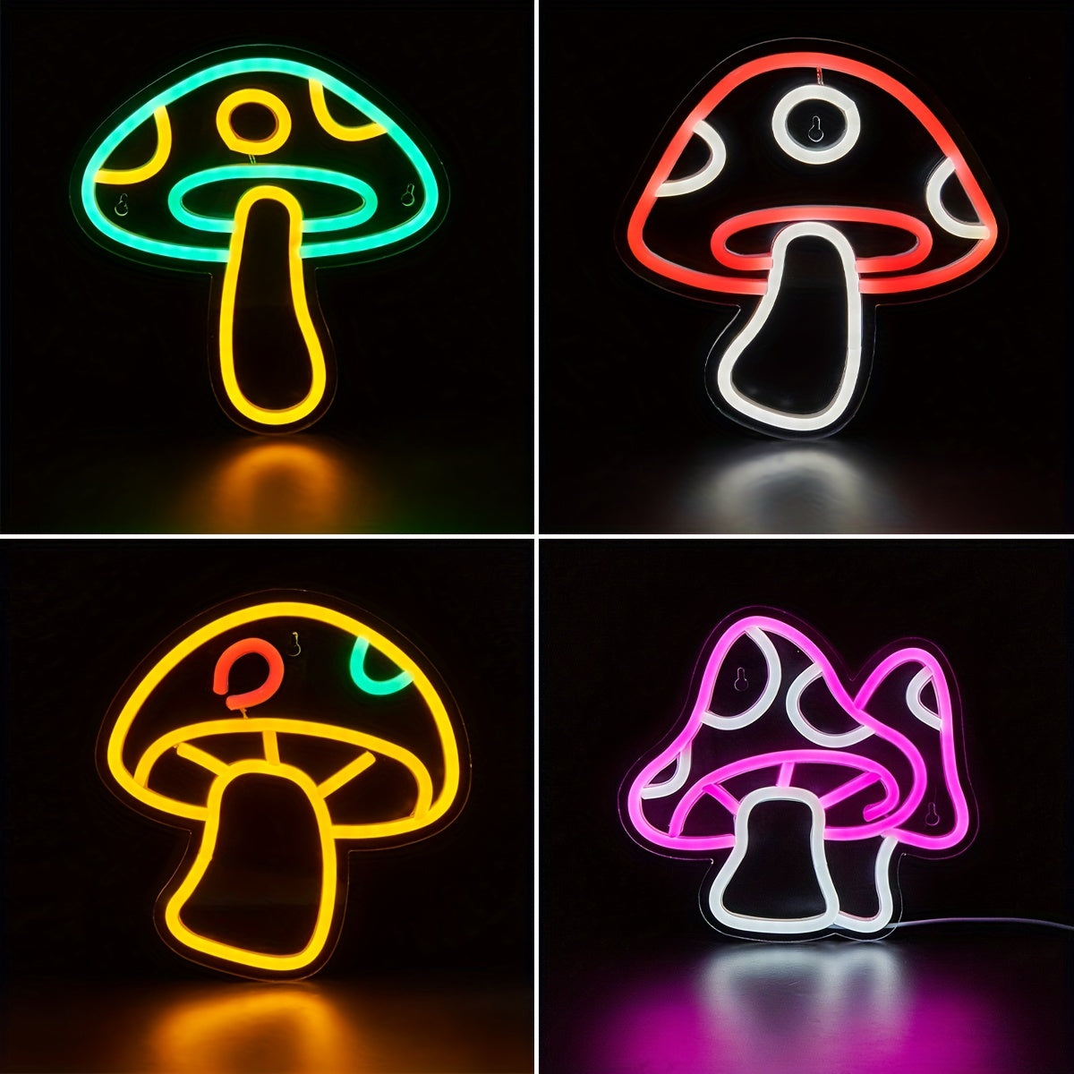 Mushroom-Shaped LED Neon Sign for Bedroom Decor Parties Weddings Holidays