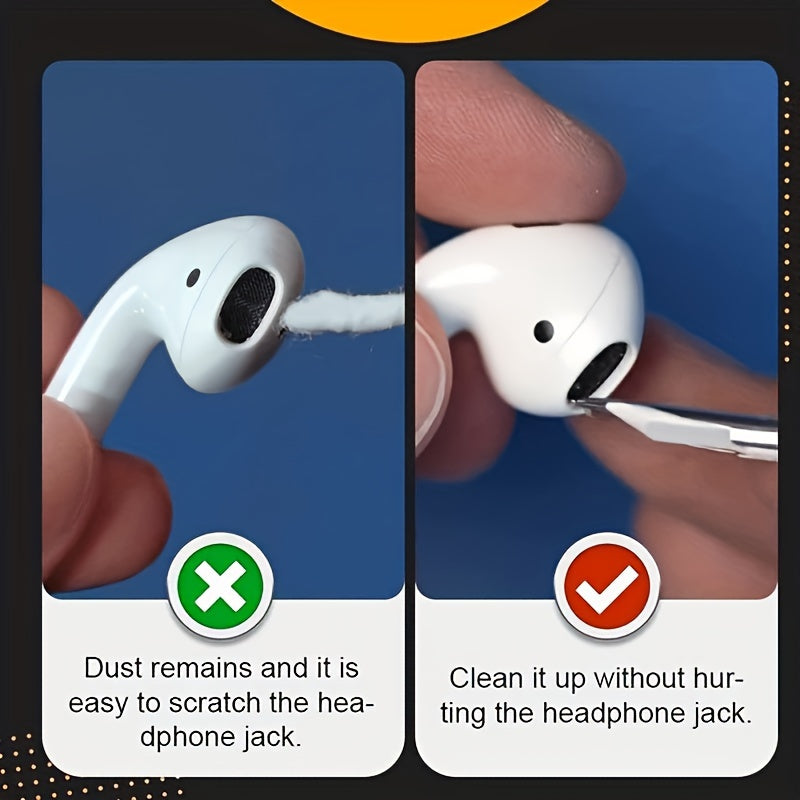 AirPods va zargarlik buyumlari uchun simsiz quloqchinlarni tozalash to'plami, bardoshli asbob
