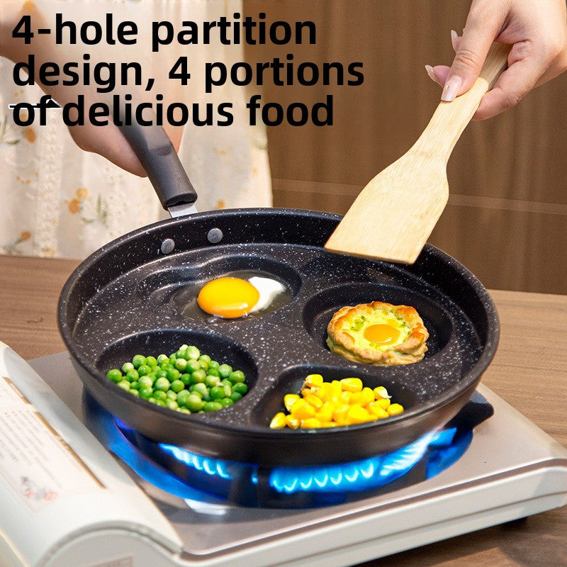 Cast Iron Pan with Round and Square Designs Non-Stick Surface Easy to Clean Kitchen Cookware