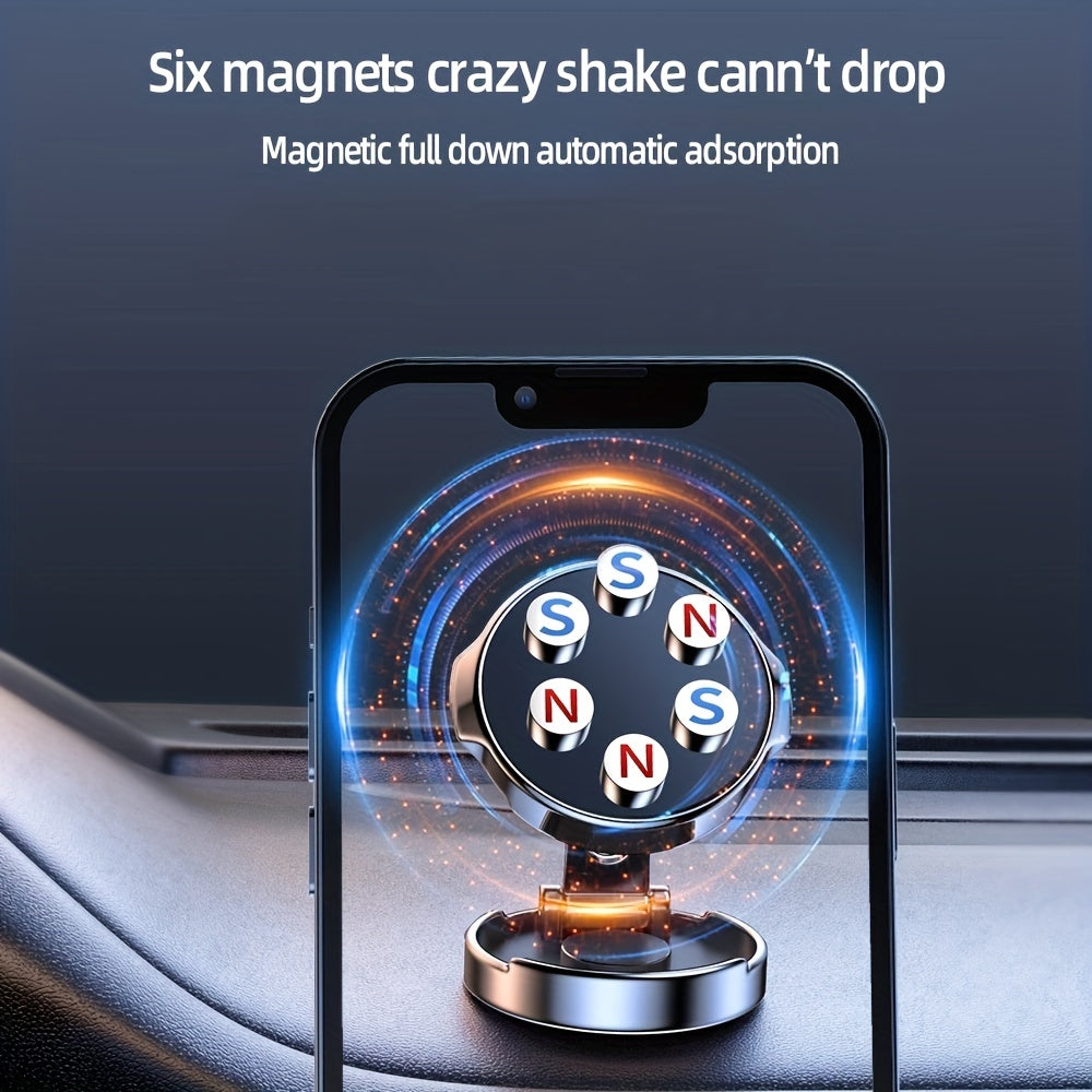 Universal Magnetic Car Phone Holder 720° Rotating Folding Air Vent GPS Support