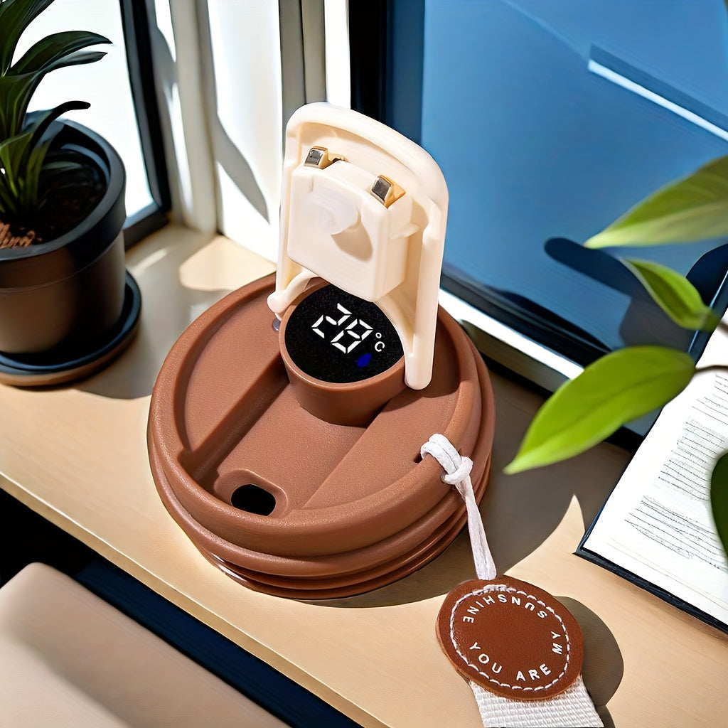 410ml Stainless Steel Travel Mug with Temperature Display Hot Cold Beverage Cup