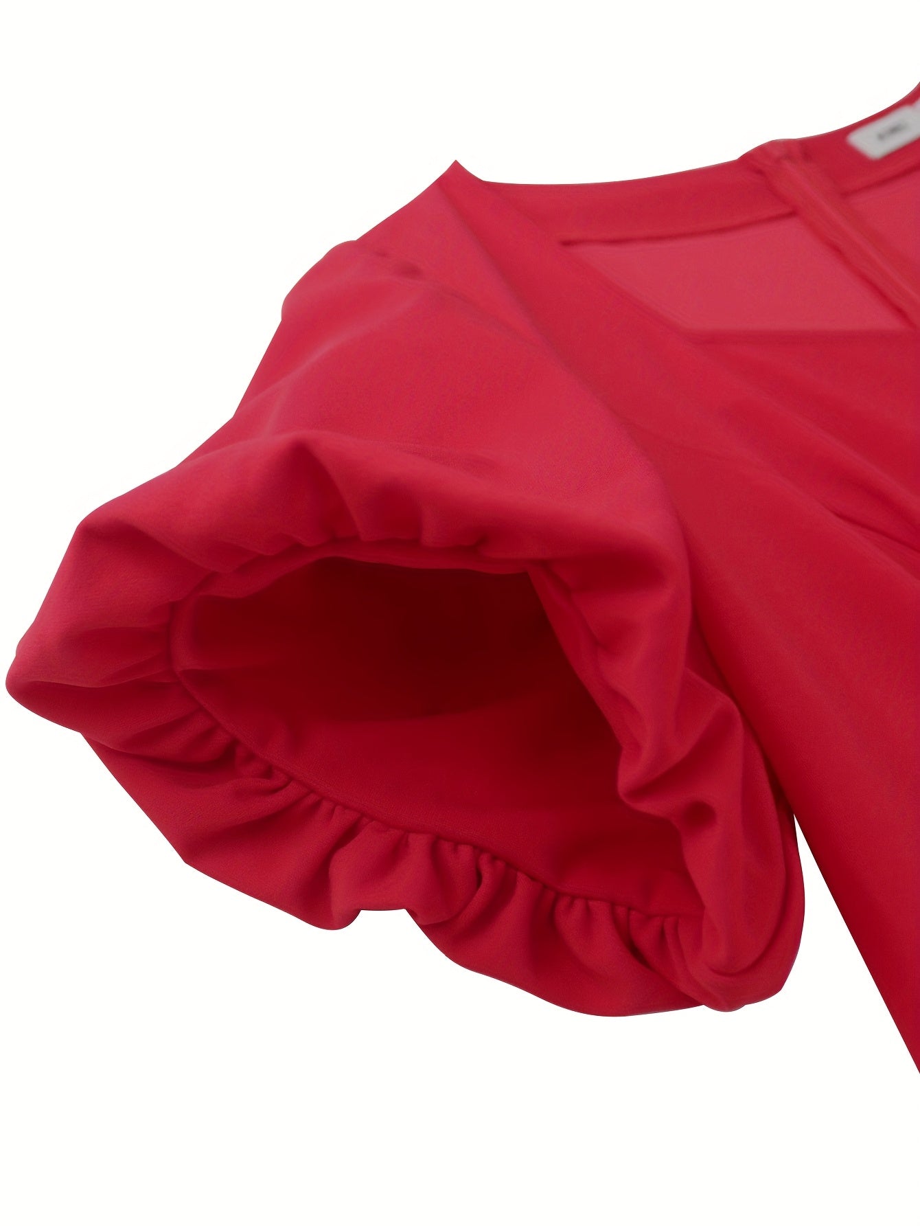 Women's Red Floral Off-Shoulder Mini Dress with Ruffle Hem for Parties