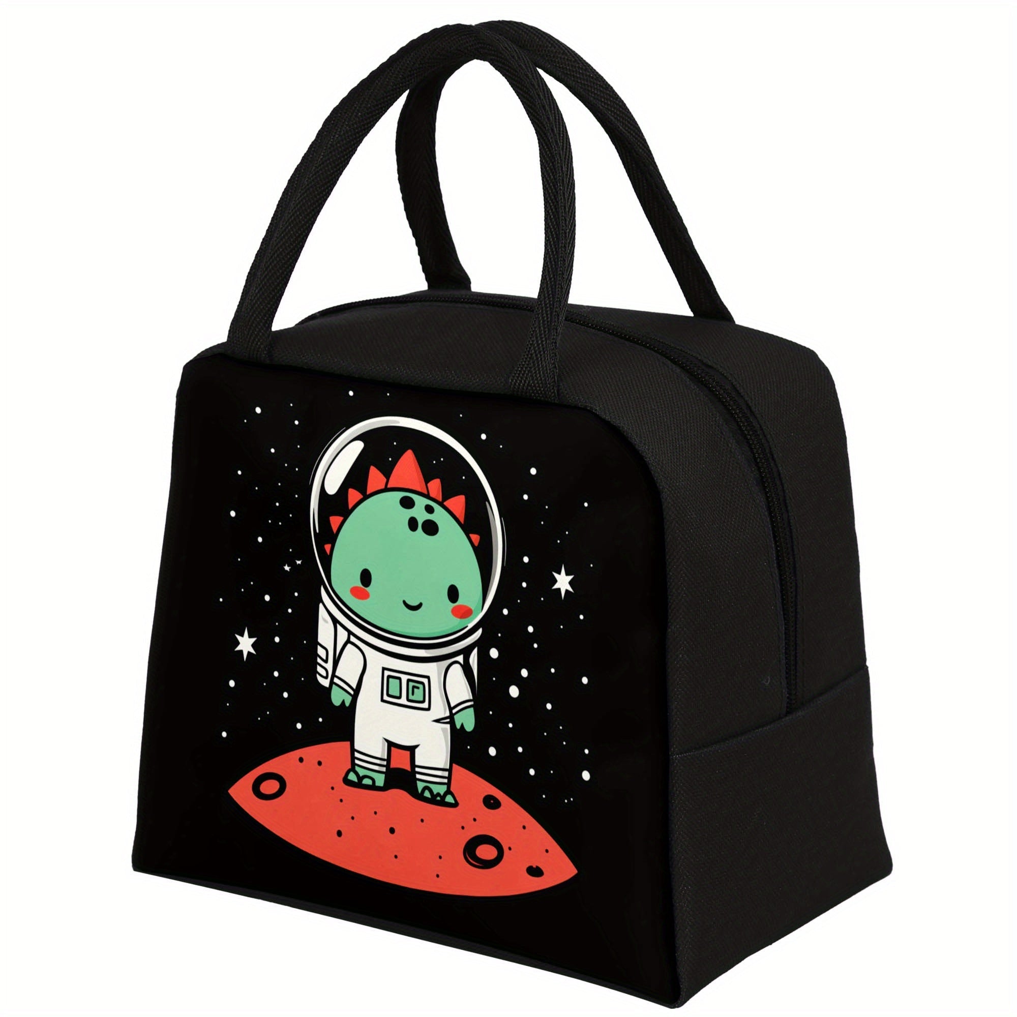 Animal Print Insulated Lunch Bag for School or Work Durable Spacious Carry Handle