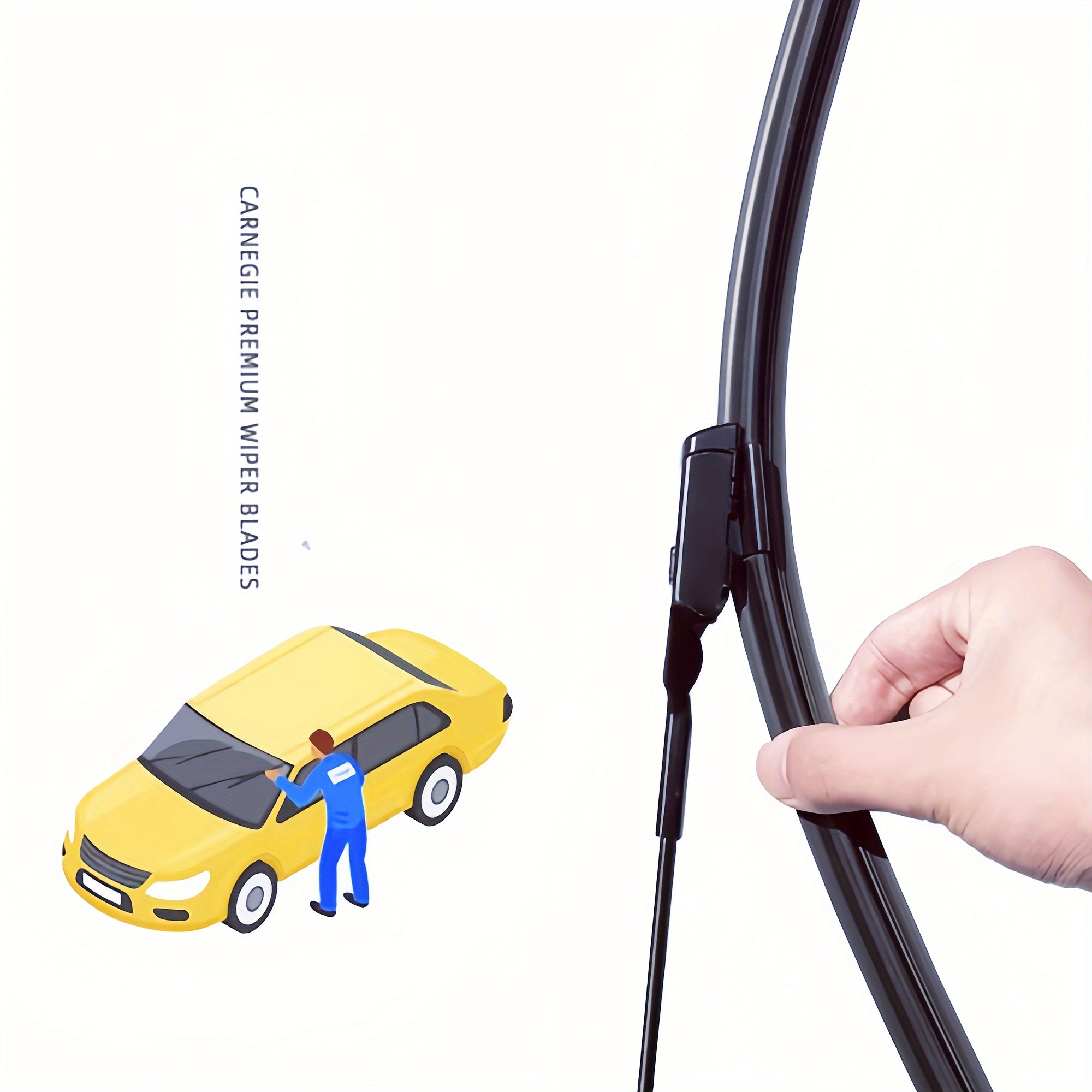 Universal Car Wiper Blades Natural Rubber Rain Fast Wiping Replacement