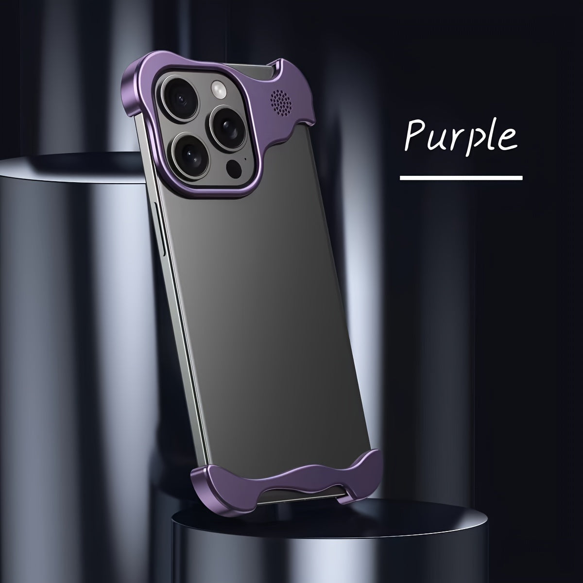 Металевый угол антивыпадной чехол для iPhone 15 Pro Max с дизайном ароматерапии и беспроводной зарядкой