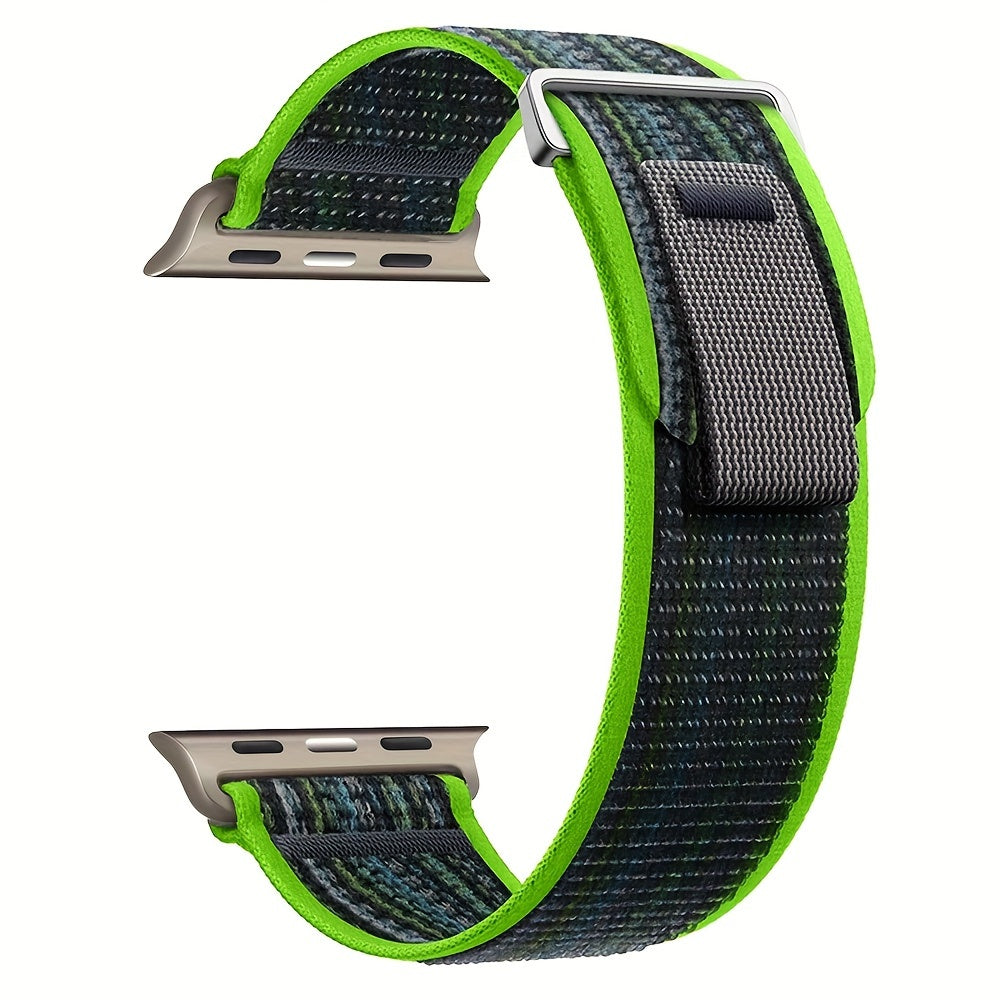Elastic Nylon Watch Band for Apple Watch Adjustable Sport Strap Compatible with Series 10 9 8 7 6 SE 5 4 3 2 1