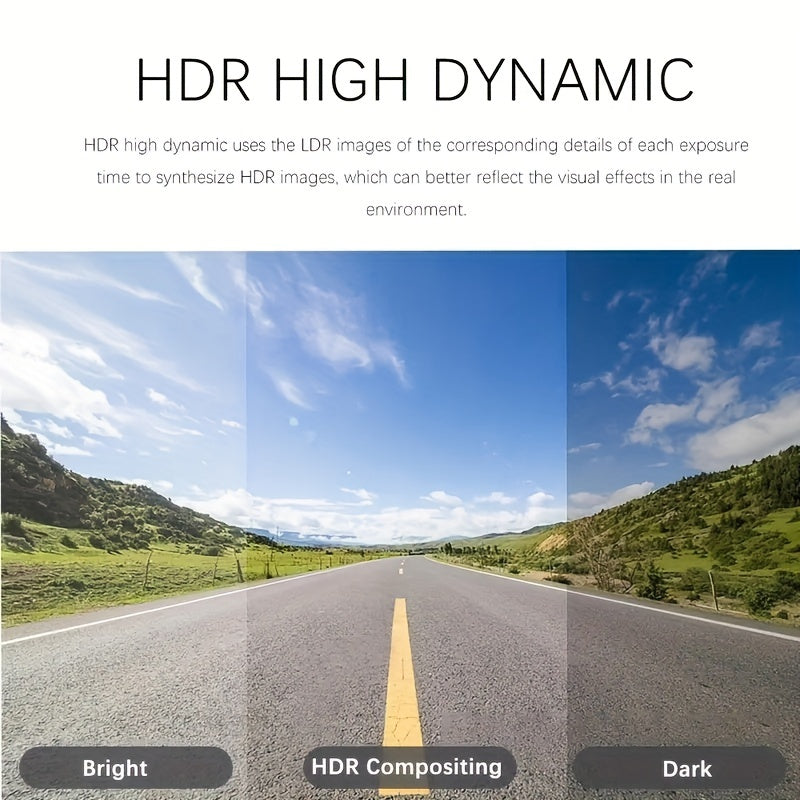 High-Definition Car Dash Camera with 1080P Front and 480P Rear Dual Cameras 4.3-Inch Screen Night Vision Wide-Angle