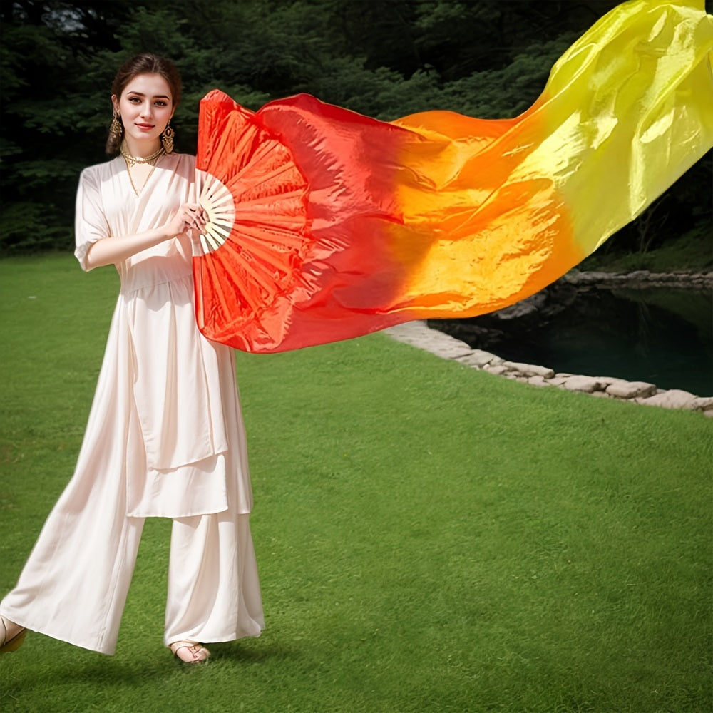 177.8cm Gradient Belly Dance Hoop for Right-Handed Performers Durable Silk-Like Texture